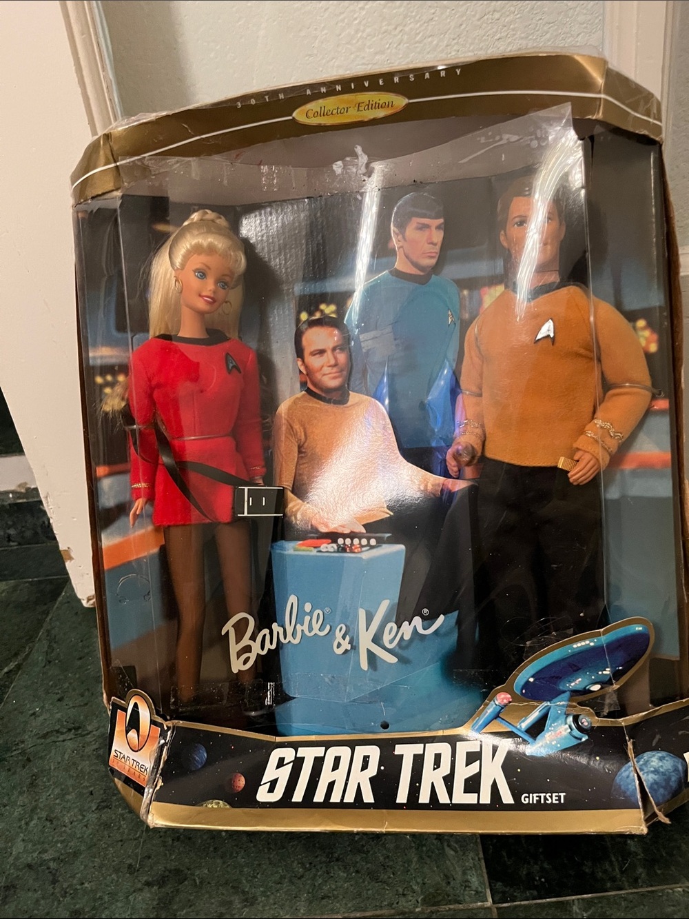 Mattel Barbie & Ken Star Trek Doll Set - Red, Gold, Blue